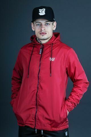 Jaqueta Corta-Vento Black Targ com Capuz - Vinho