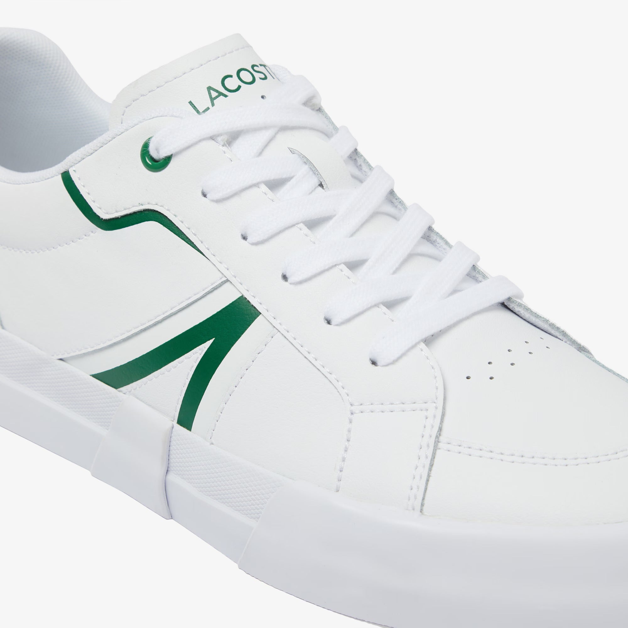 Tênis Lacoste Masculino L004 Court Moderno Branco e Verde