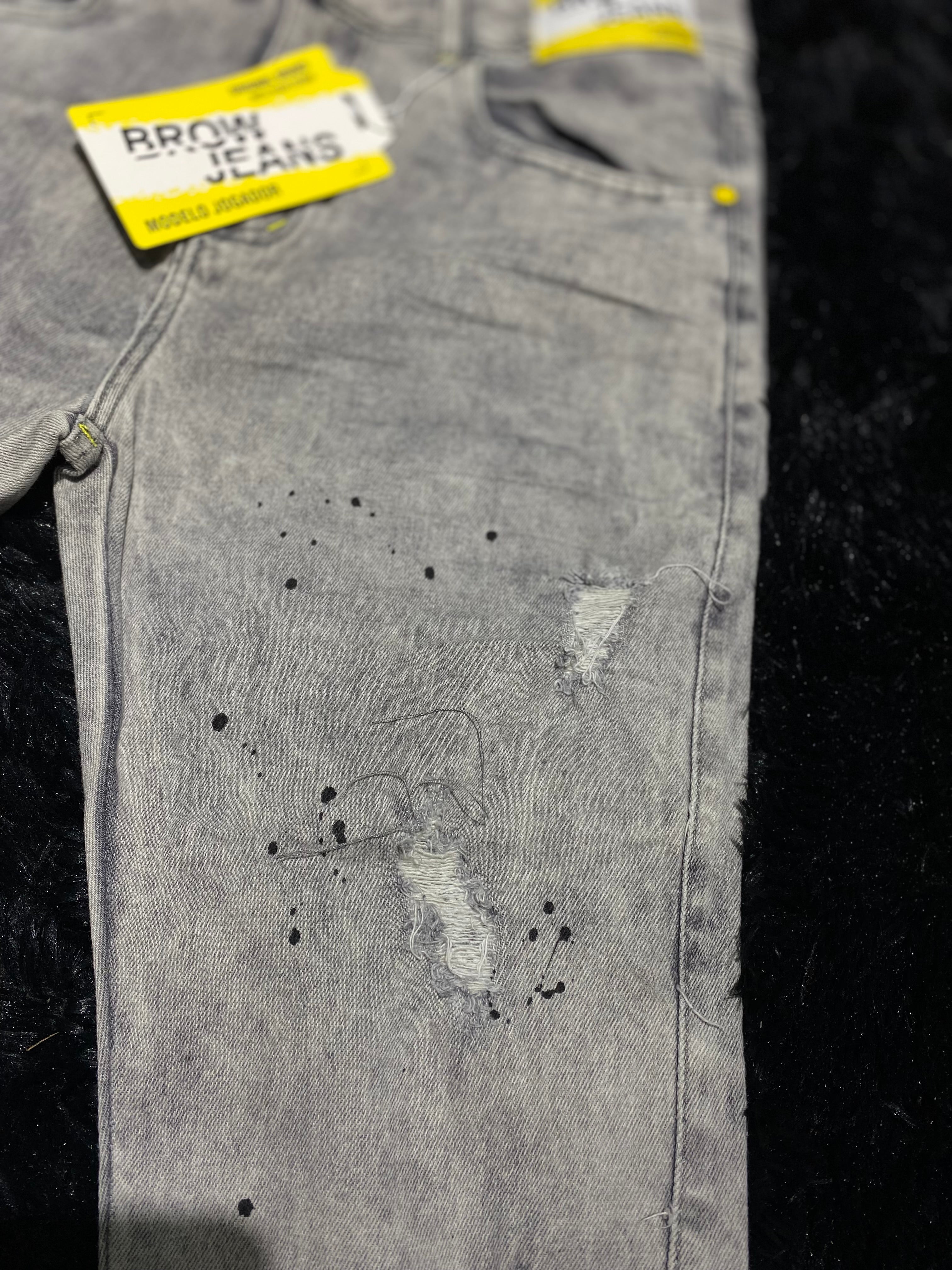 Calça Jeans Brow Jeans Skinny "Modelo Jogador" - Cinza Estonado