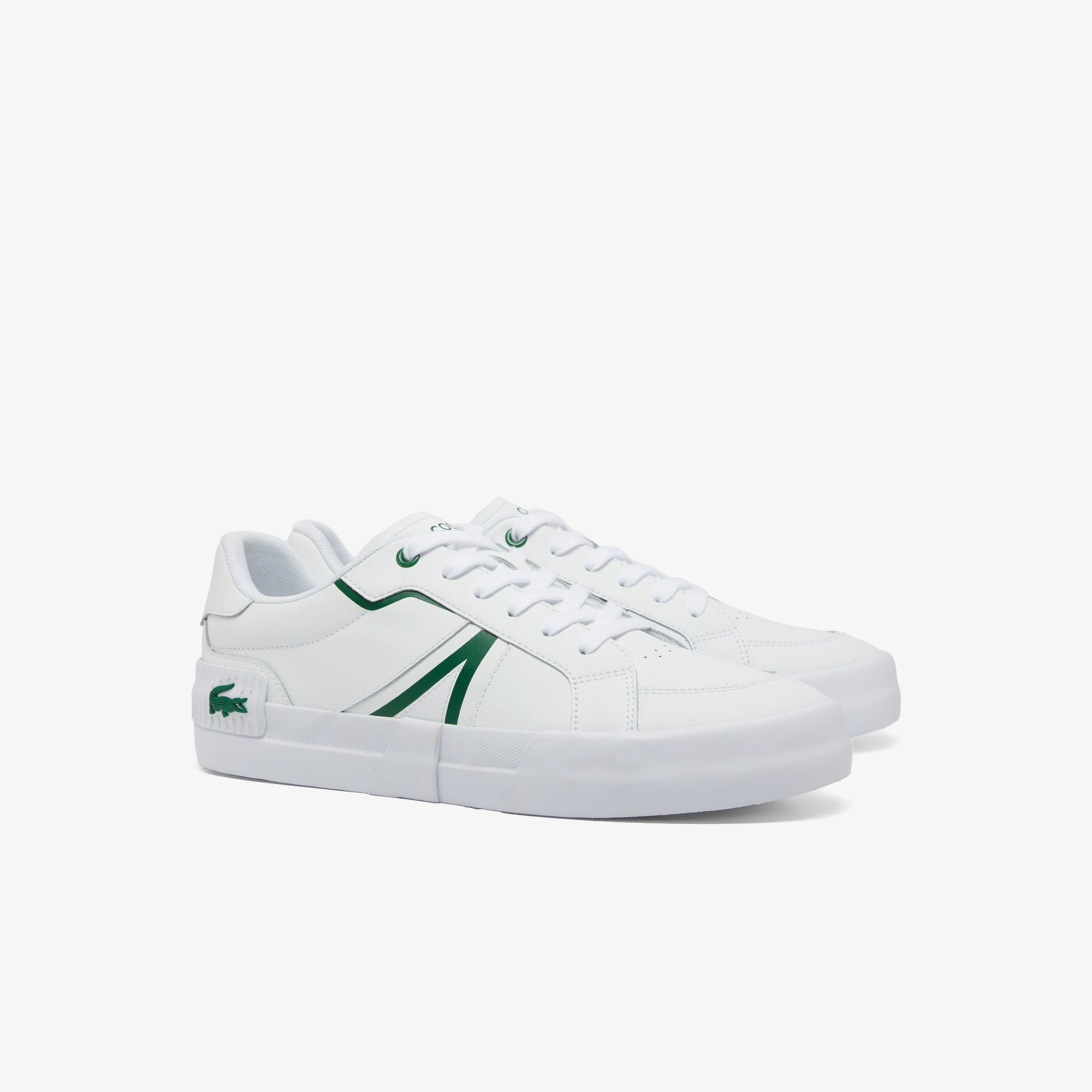 Tênis Lacoste Masculino L004 Court Moderno Branco e Verde