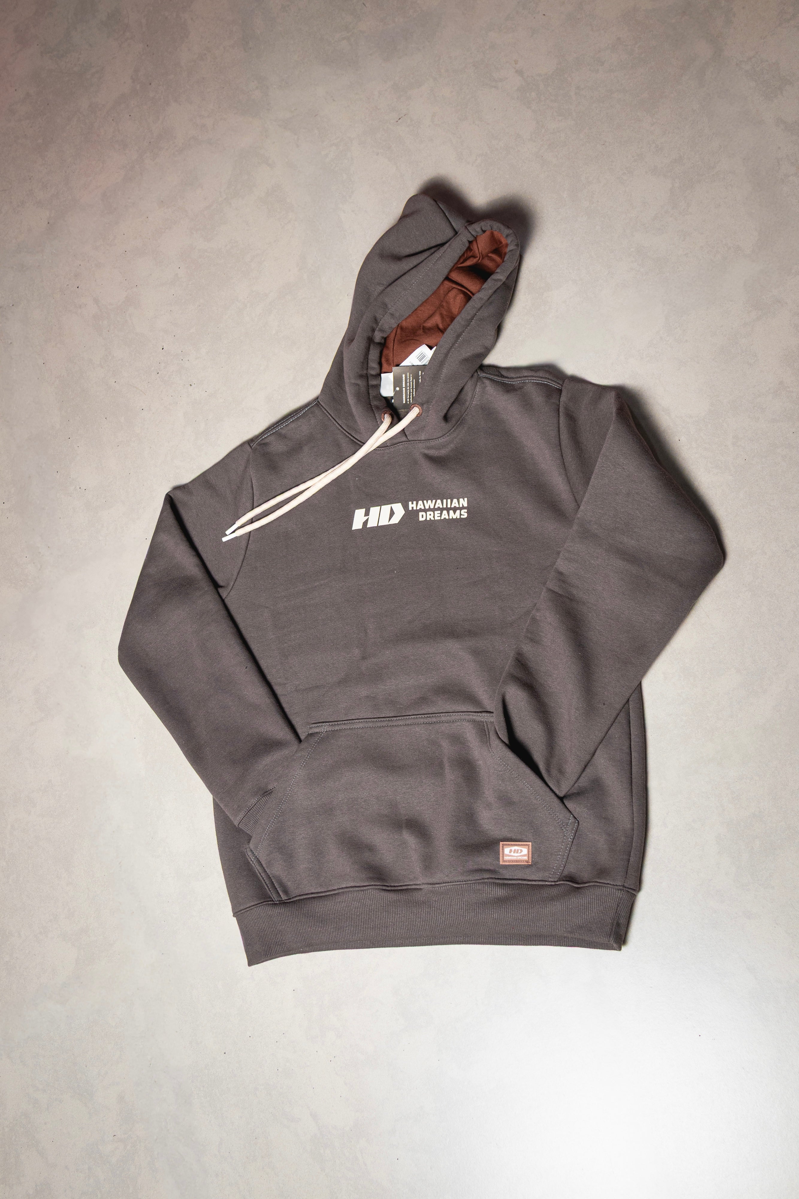 Moletom HD Canguru com Logo Clássico Grafite