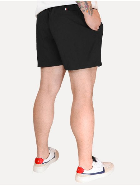 Short de Banho Tommy Hilfiger Masculino Drawstring Colorblock Bandeira Preto