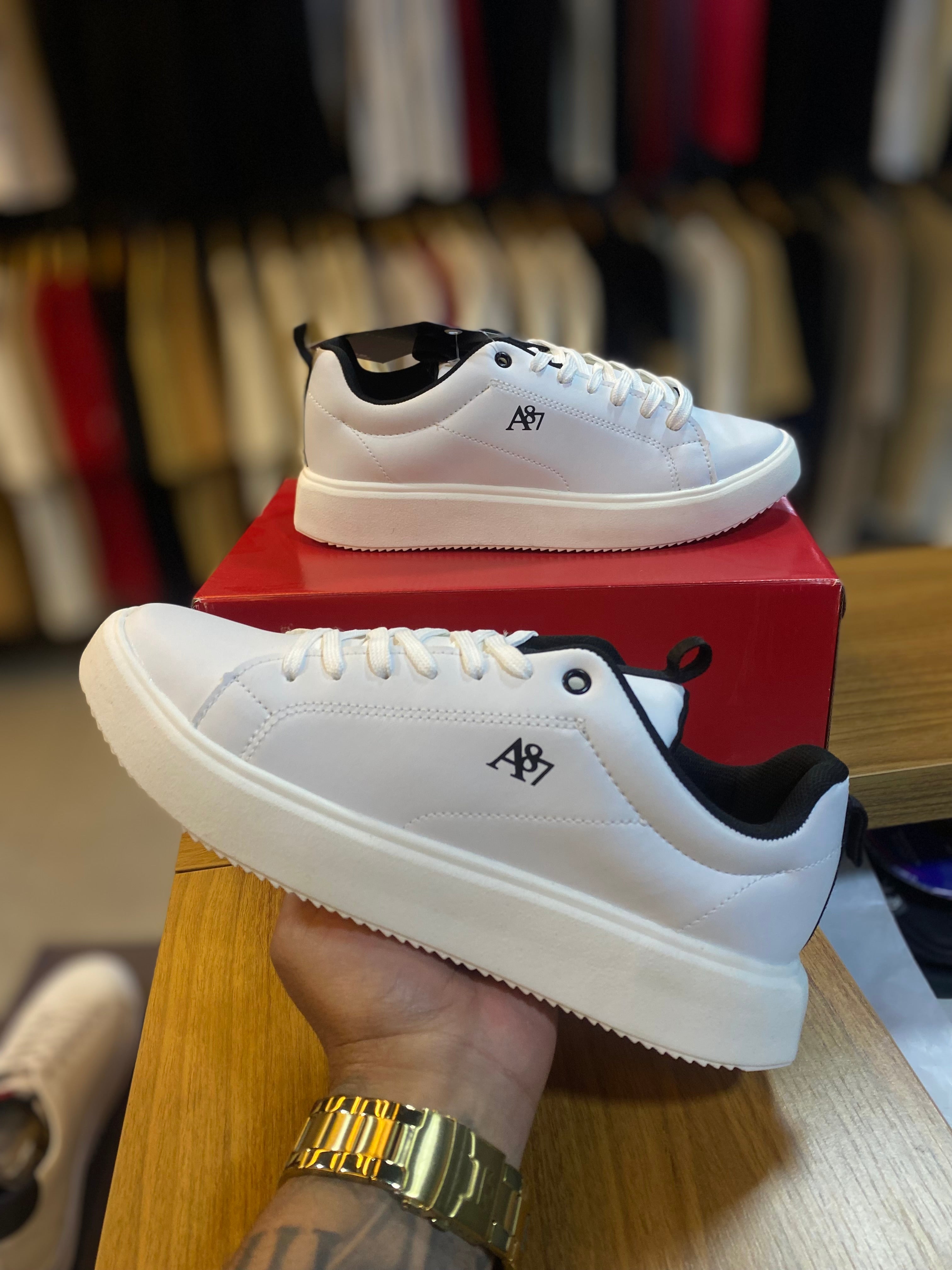 Tênis Casual Aéropostale A87 - Branco e Preto