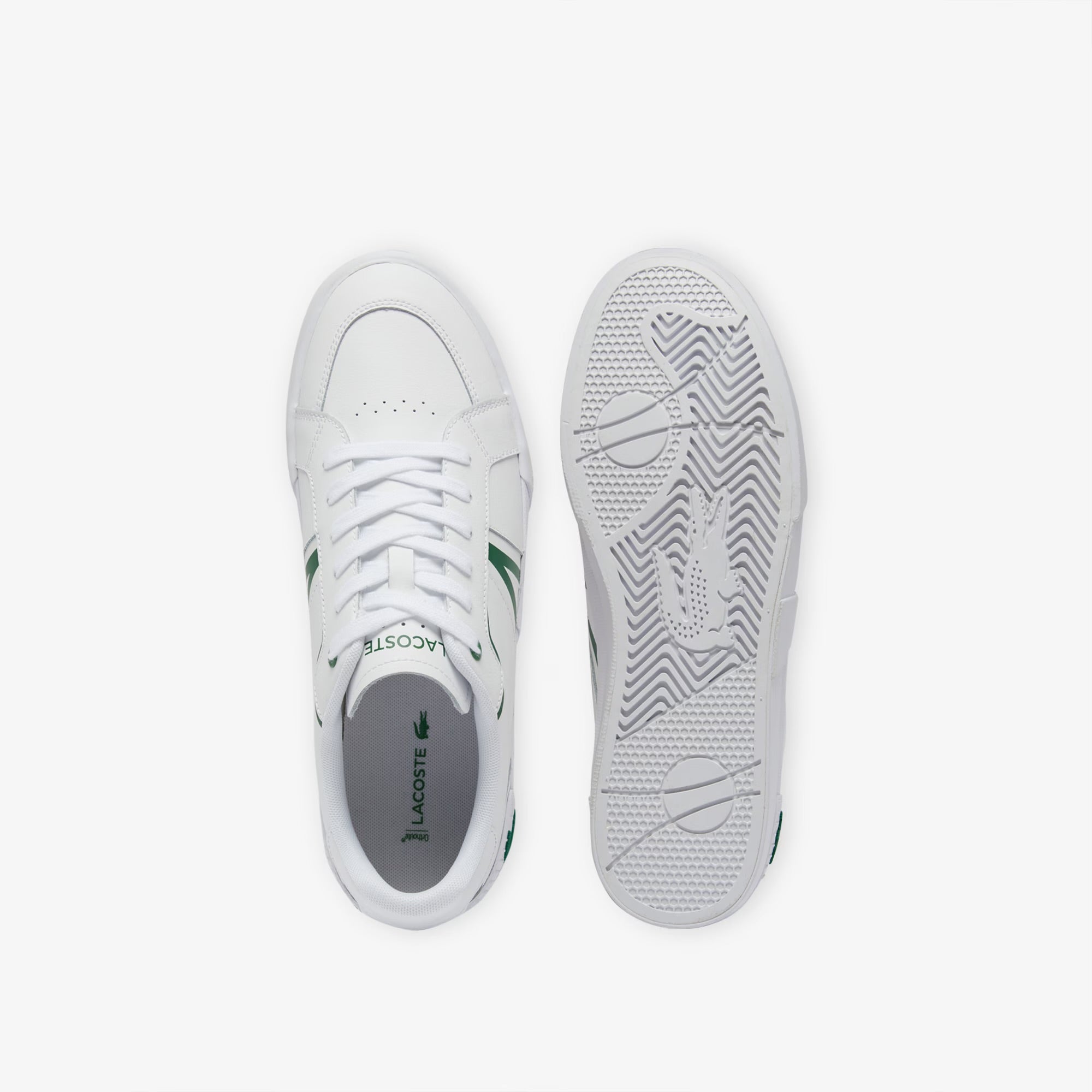 Tênis Lacoste Masculino L004 Court Moderno Branco e Verde