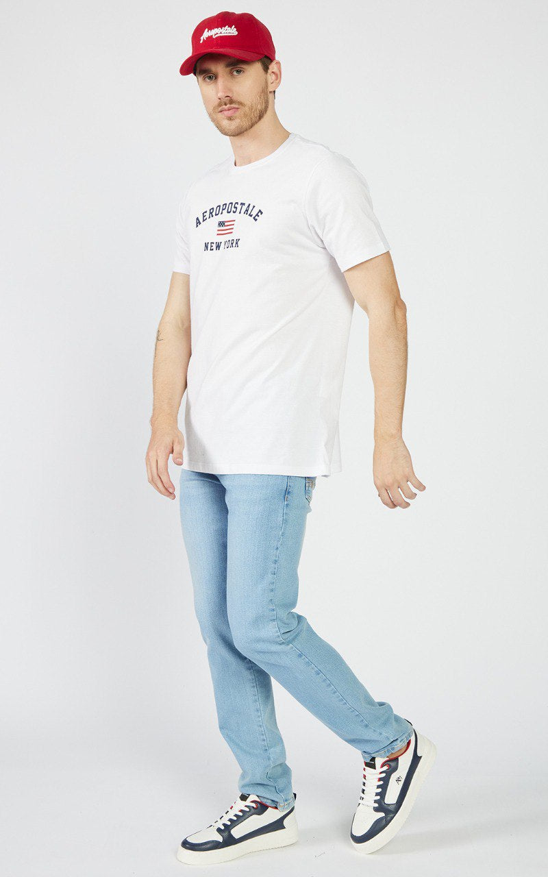 Camiseta Aéropostale com Estampa "New York Flag" - Branca