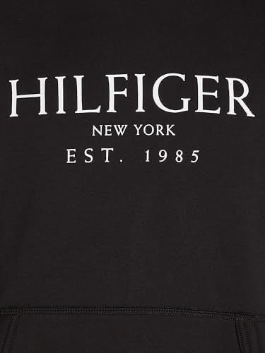 Moletom Canguru Tommy Hilfiger com Logo "Est. 1985" - Preto