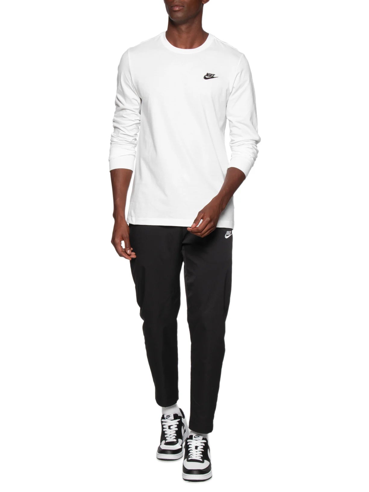 Camiseta Nike M NSW Club Tee Manga Longa - Branca