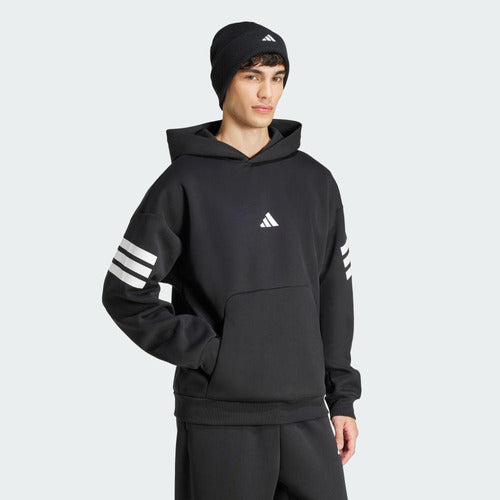 Moletom com Capuz Adidas Future Icons 3-Stripes - Preto