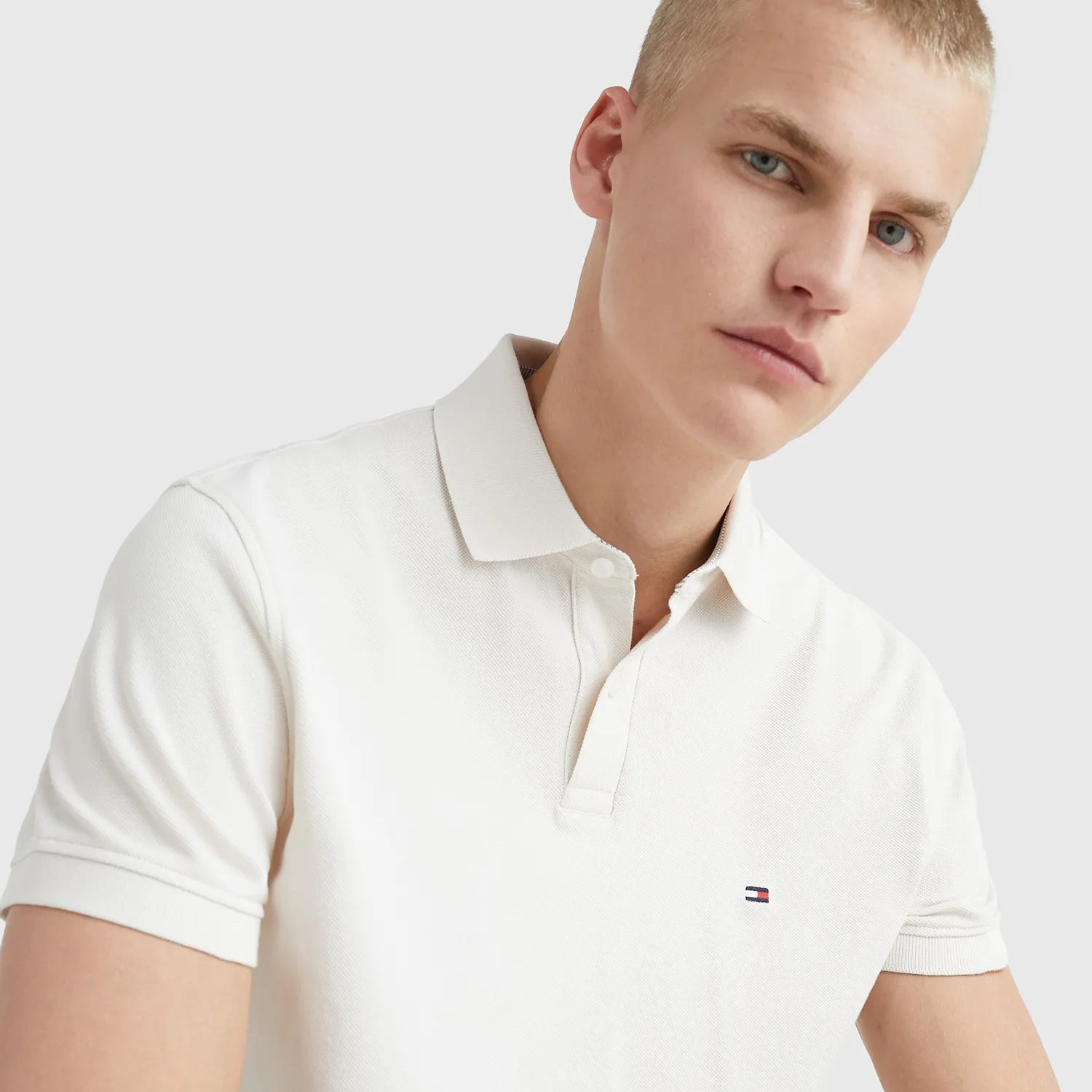 Polo Tommy Hilfiger Clássica 1985 Regular Fit - Branca