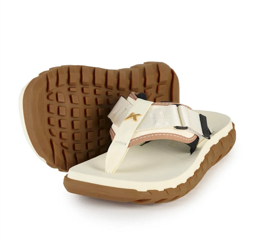 Sandália Kenner Megah  L7NNON Plus Masculina Creme e Preto