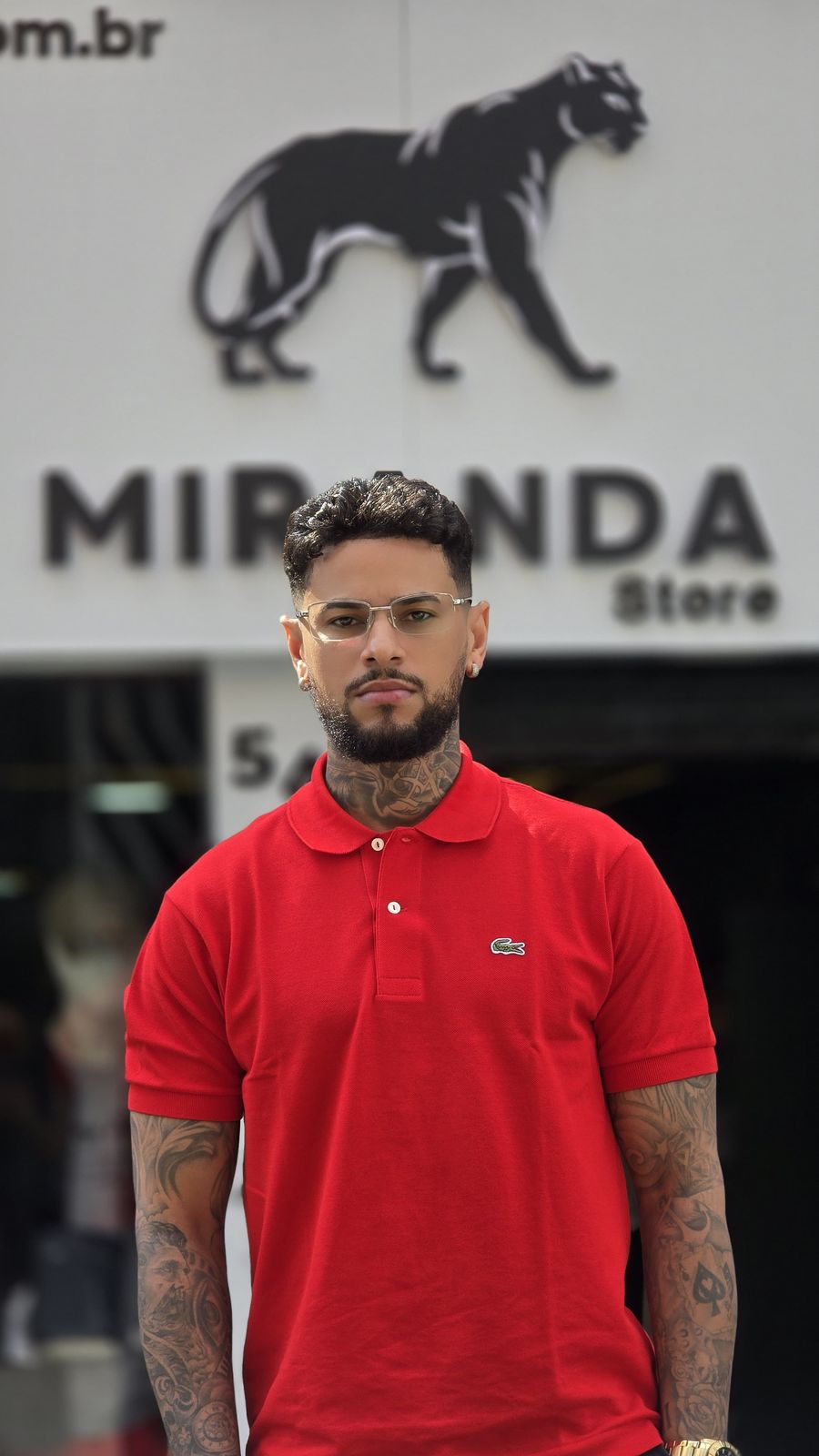 Polo Lacoste Slim Fit L.12.12 em Piqué