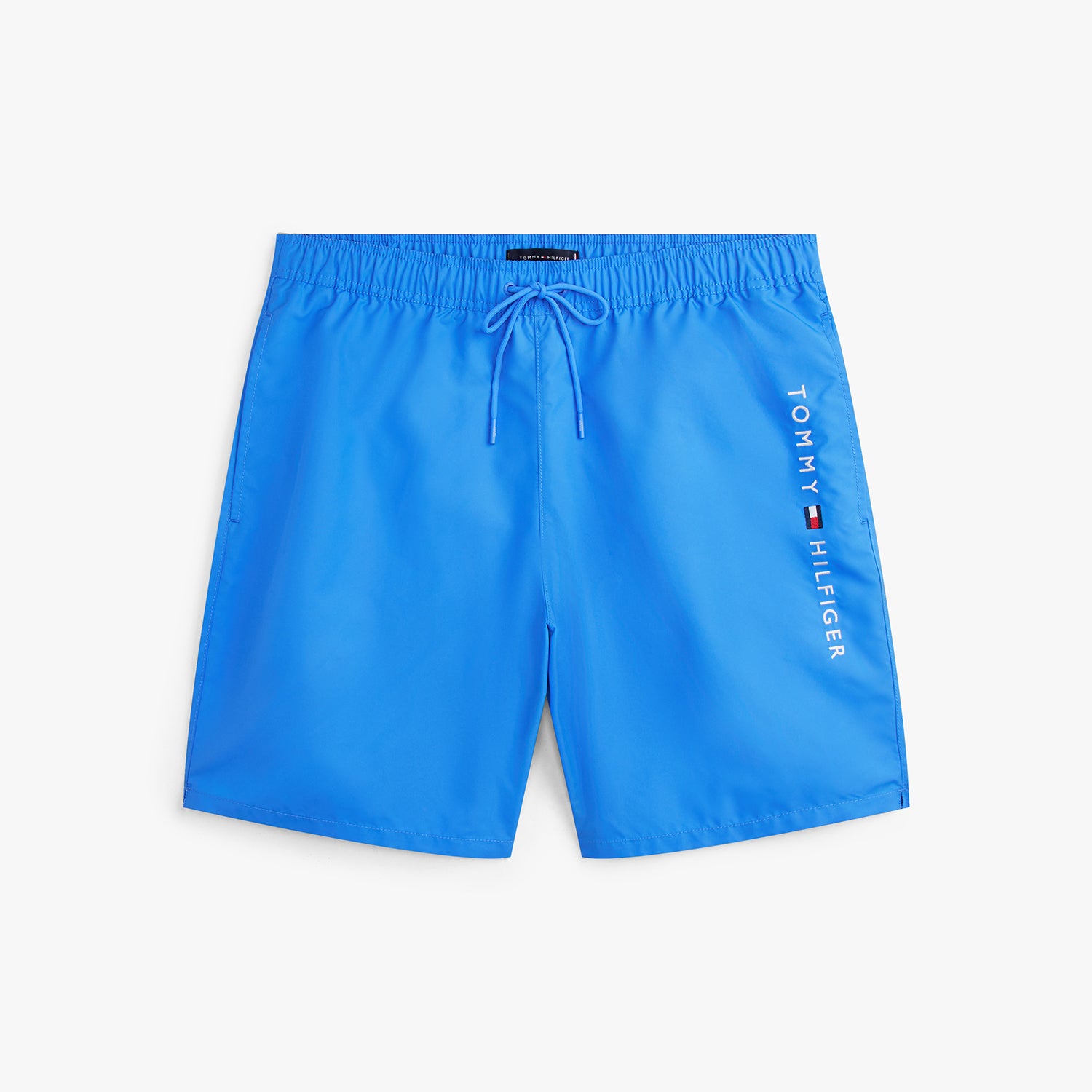 Short de Banho Tommy Hilfiger Masculino Long Drawstring com Logo Vertical Azul