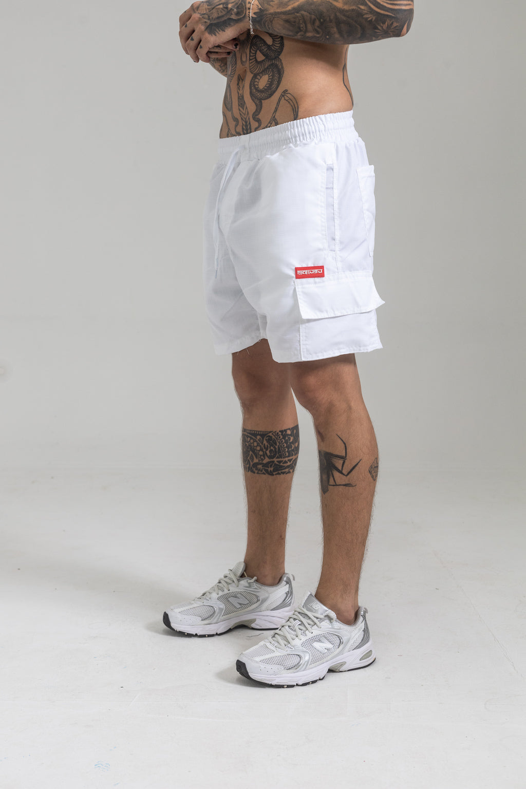 Shorts Cargo Mafiuso em Tecido Ripstop Branco