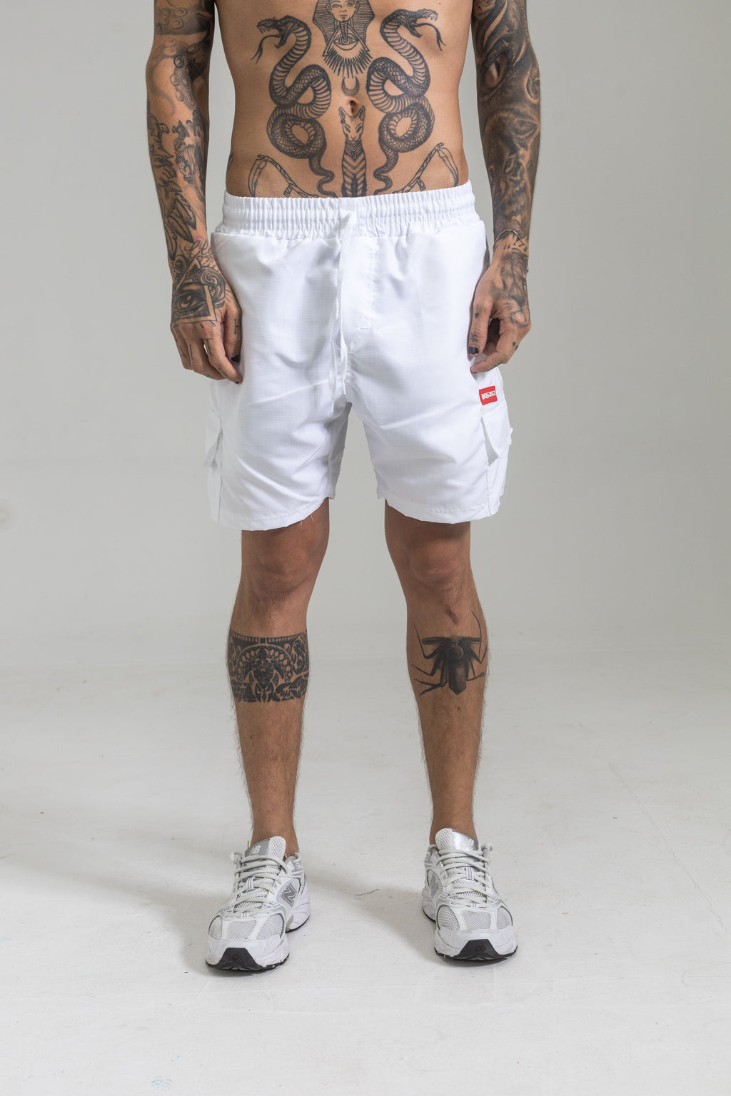 Shorts Cargo Mafiuso em Tecido Ripstop Branco