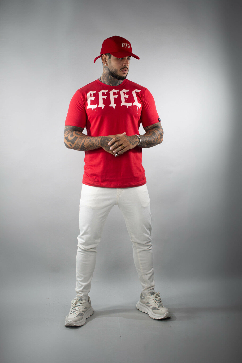 Camiseta Effel Slim Fit Logo Impacto Vermelha