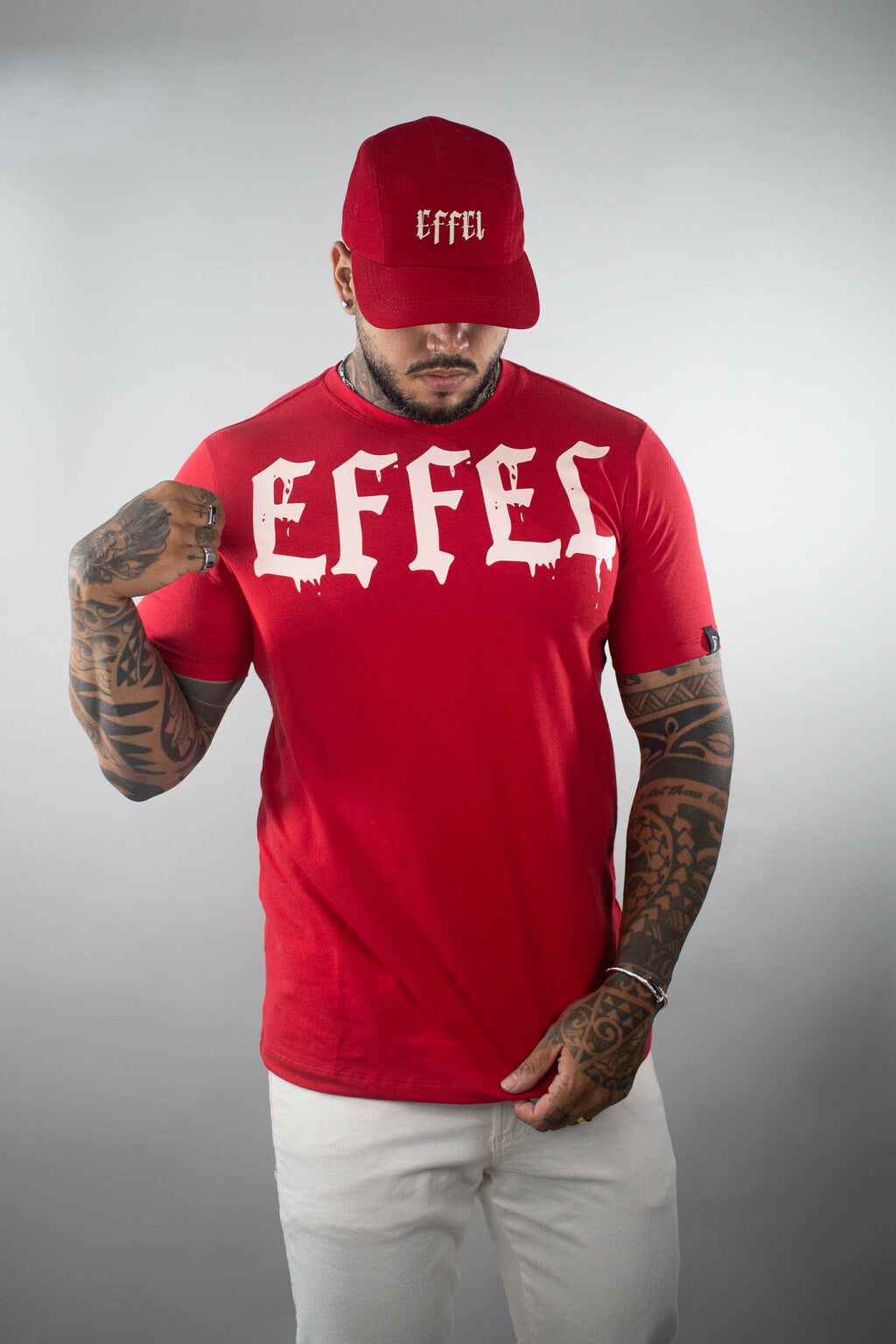 Camiseta Effel Slim Fit Logo Impacto Vermelha