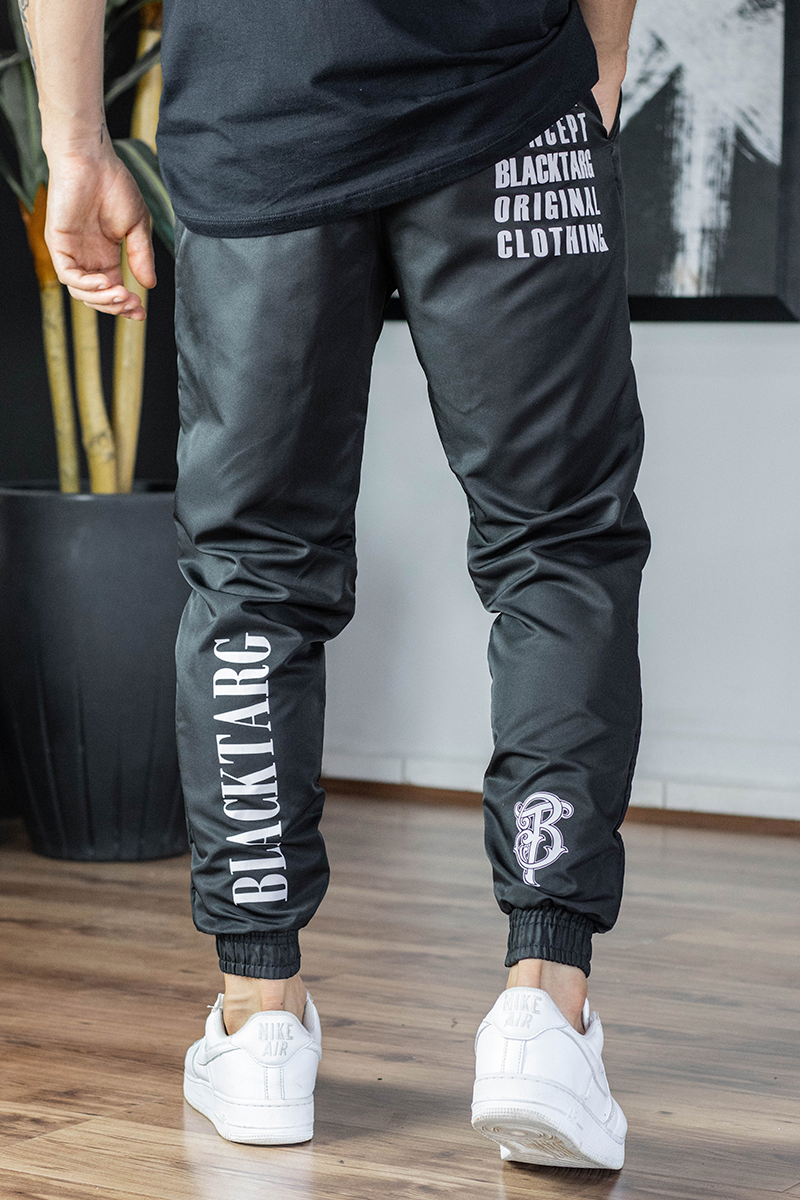 Calça Jogger Black Targ de Tactel com Estampas - Preta