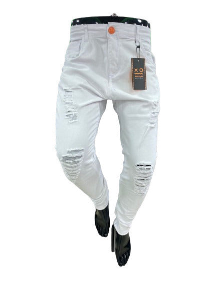 Calça Jeans Brow Jeans Skinny Destroyed - Branca