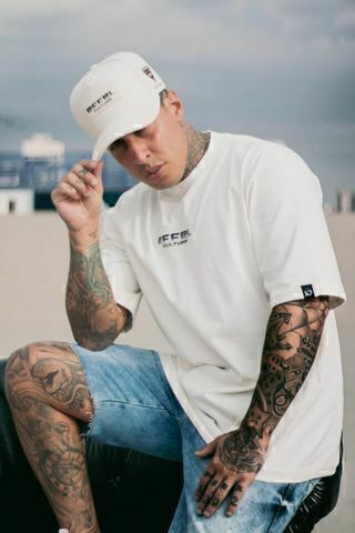 Camiseta Effel Culture Oversized com Estampa "Flames" - Off White