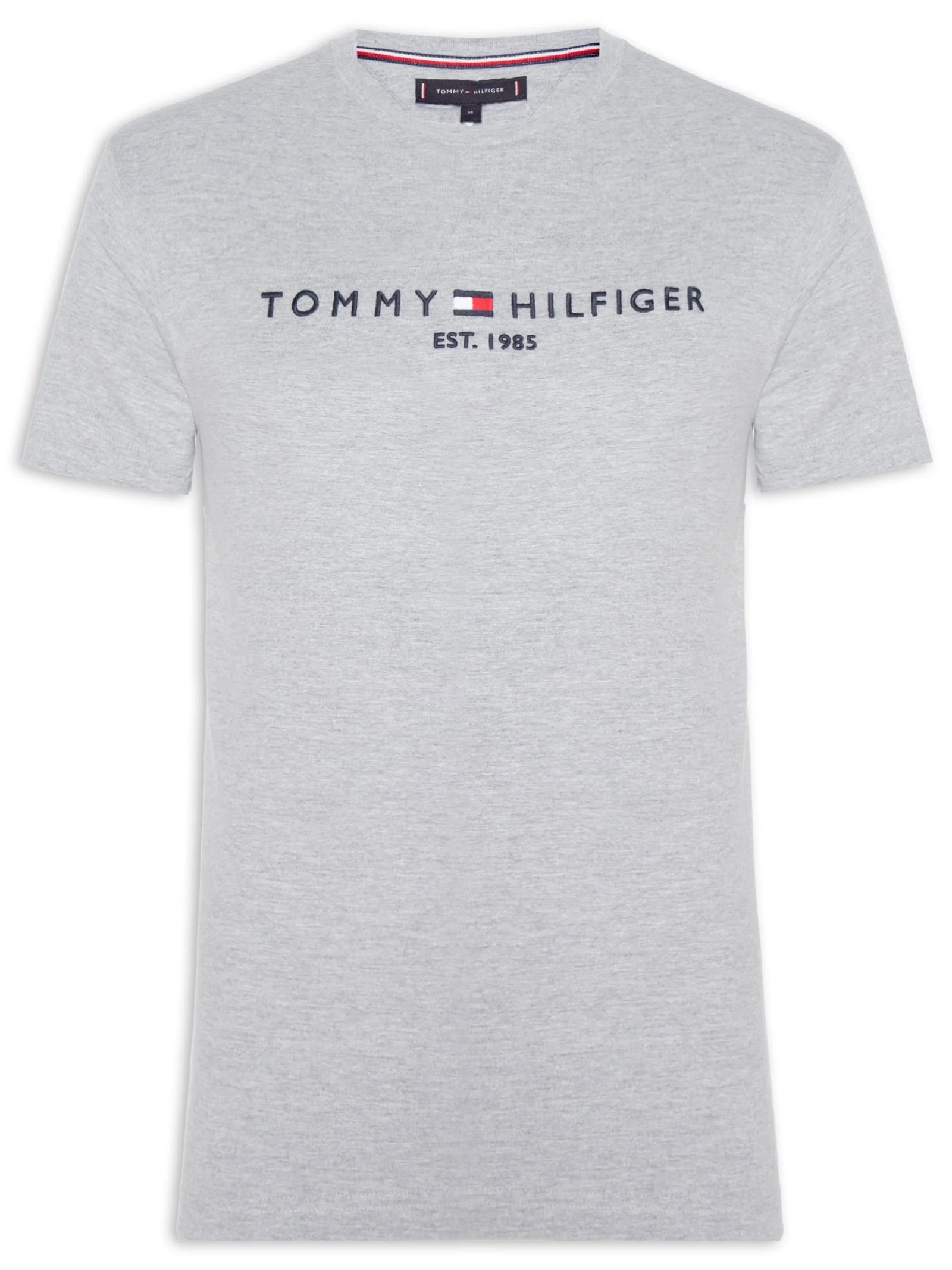 Camiseta Tommy Hilfiger Masculina Logo Core EST. 1985 Cinza Mescla