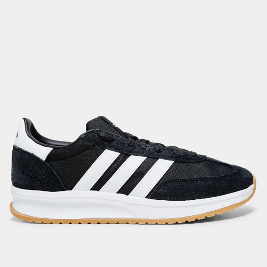 Tênis Adidas Masculino Run 70s Lifestyle Preto com Solado Gum e Tecnologia Cloudfoam