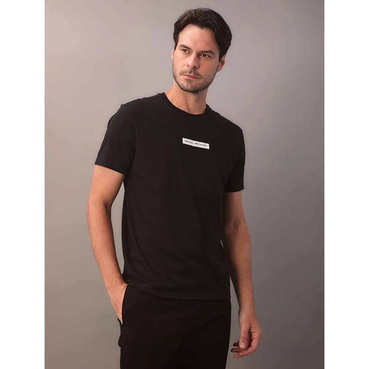 Camiseta Masculina Box Nyc Preto Calvin Klein - White Label