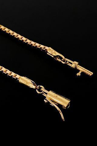 Corrente Veneziana Curta 2mm Fecho Bomba 14,0g Fecho Bomba Banhada A Ouro 18k