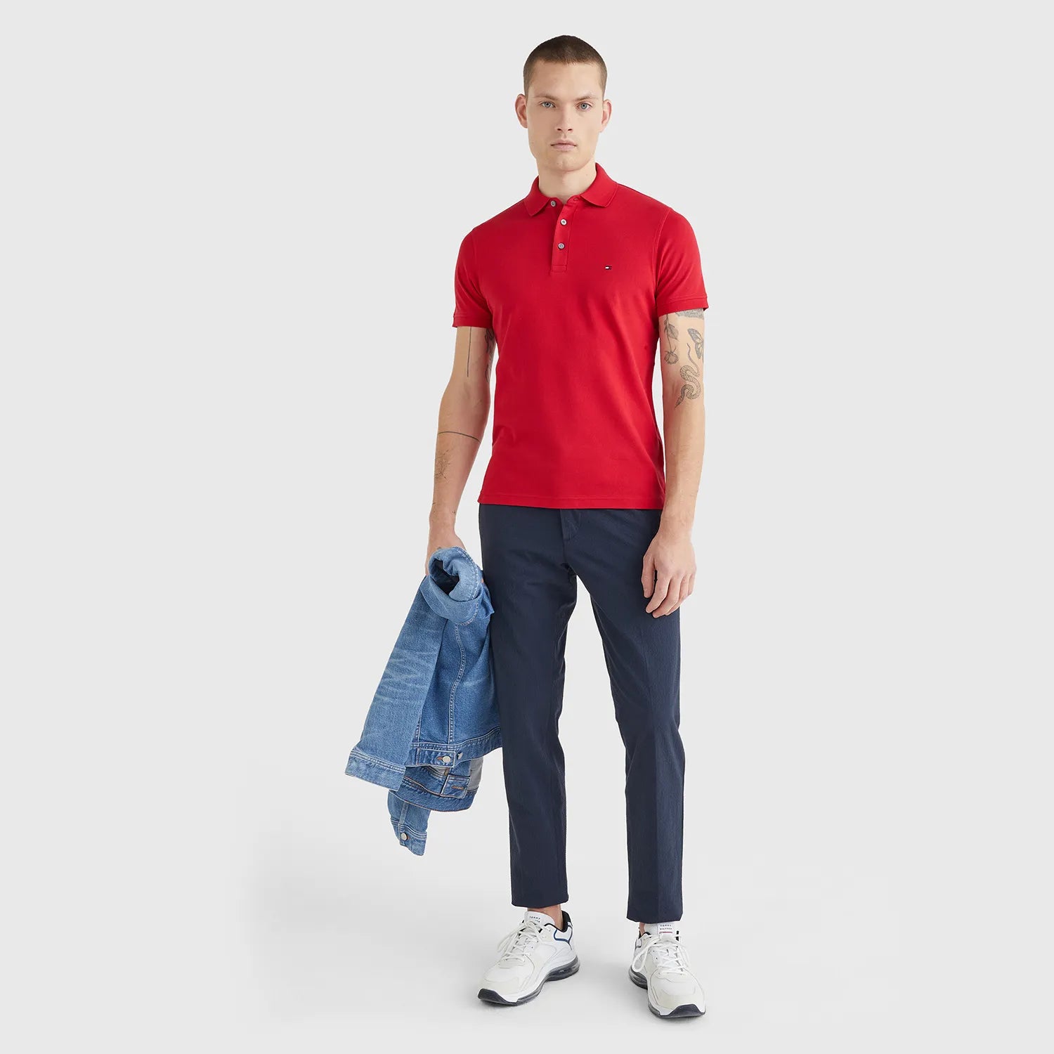 Polo Tommy Hilfiger Clássica 1985 Regular Fit - Vermelha