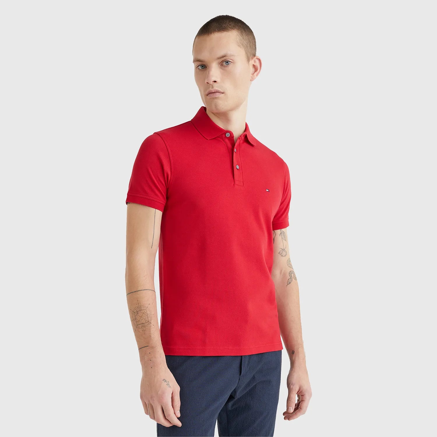 Polo Tommy Hilfiger Clássica 1985 Regular Fit - Vermelha
