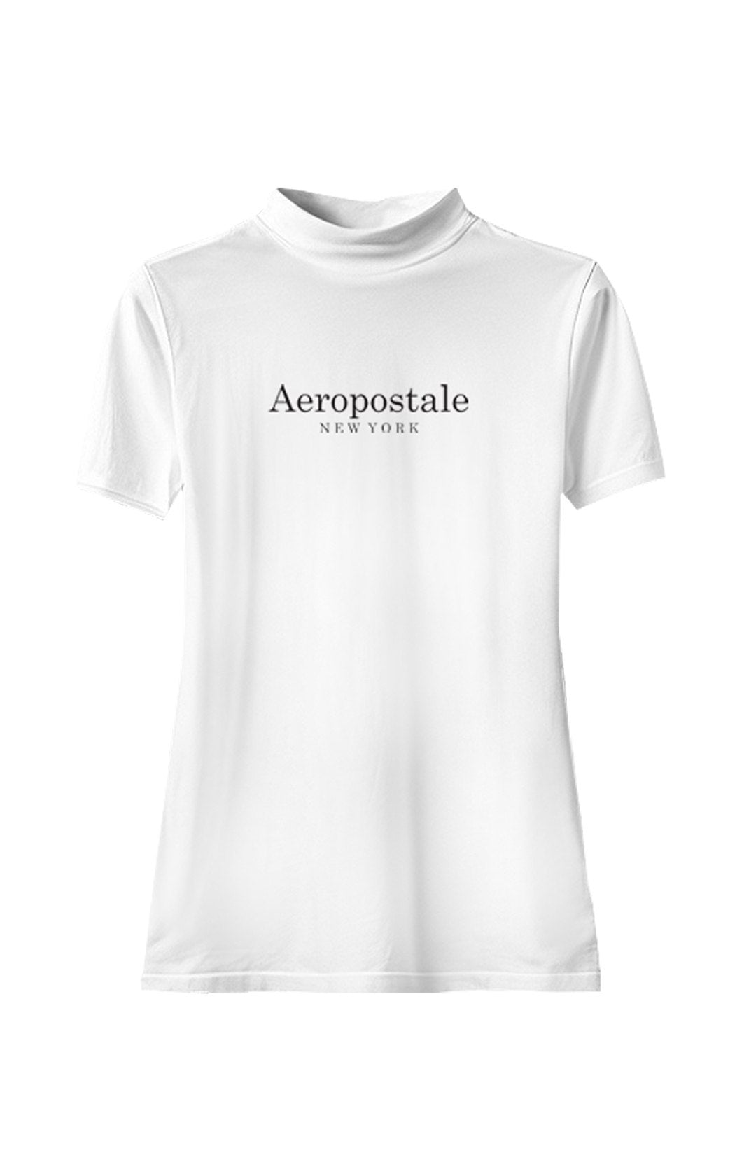 Baby Look Aéropostale Feminina Gola Alta New York Silkada Branca