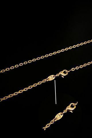 Corrente Cadeado 1.5mm Banhada a Ouro 18k com Fecho Lagosta