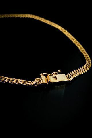 Pulseira Lacraia 3mm Com Fecho Lateral 3,0g Banhada A Ouro 18k
