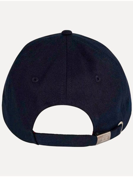 Boné Tommy Hilfiger Masculino Aba Curva Preto com Faixa Lateral