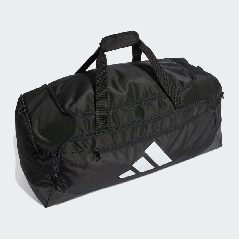 Mala Esportiva Adidas Duffel Training Preta com Logo Grande