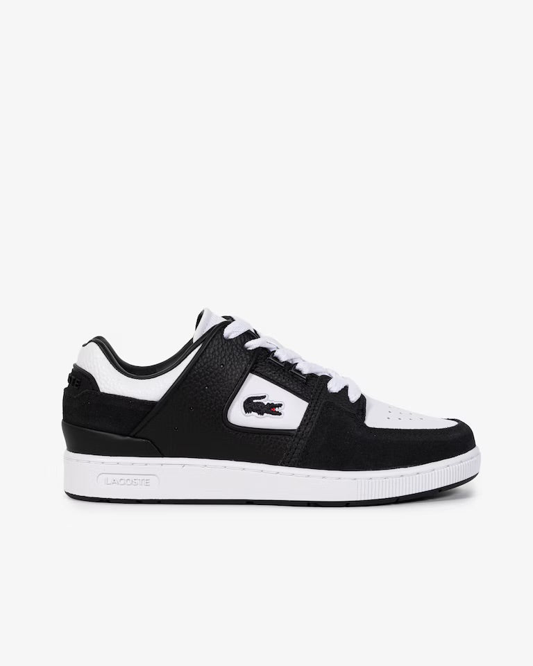 Tênis Lacoste Masculino Court Cage Branco e Preto (White/Black)