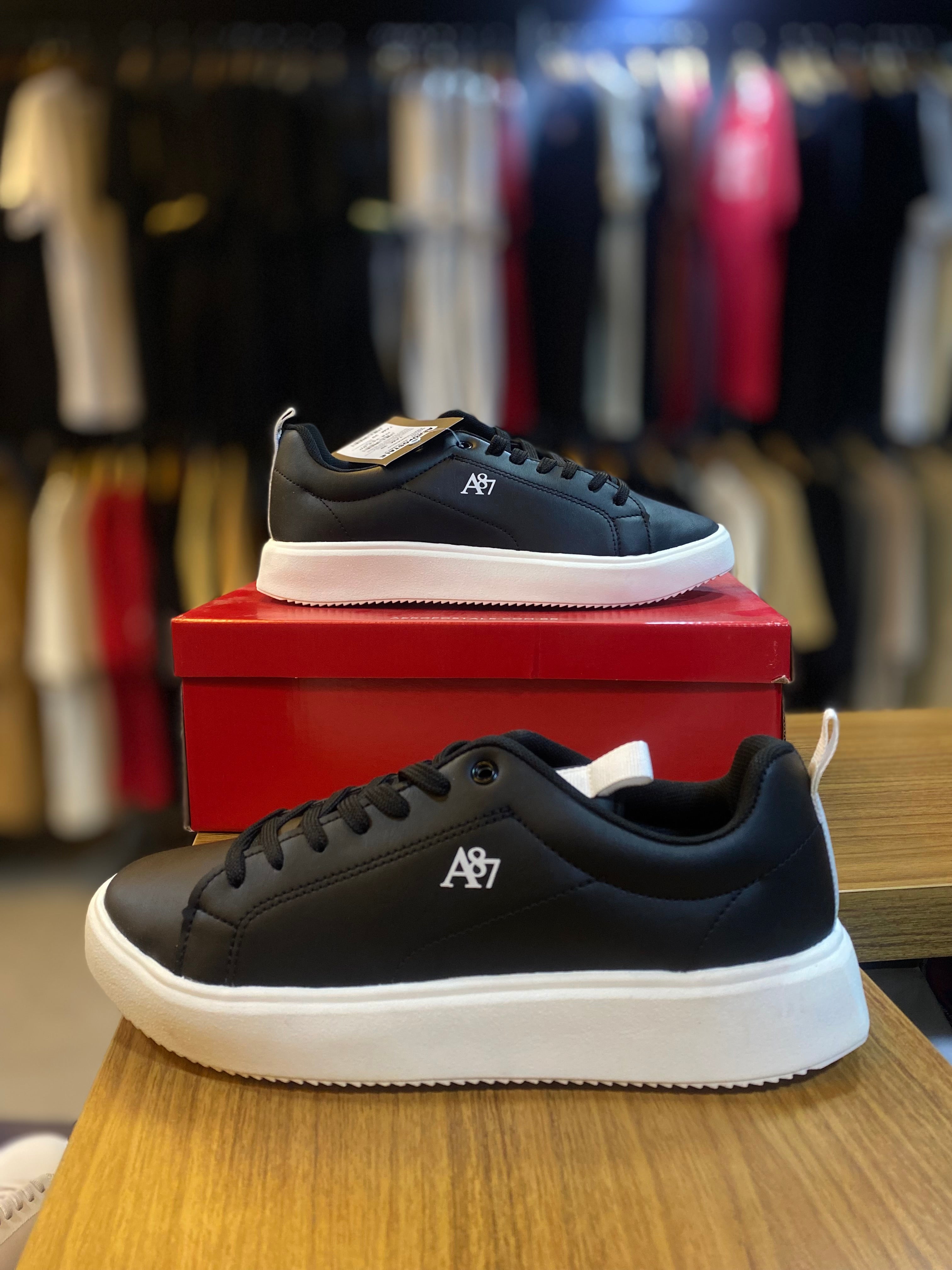 Tênis Casual Aéropostale A87 - Preto e Branco