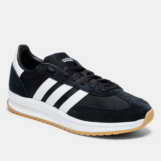 Tênis Adidas Masculino Run 70s Lifestyle Preto com Solado Gum e Tecnologia Cloudfoam