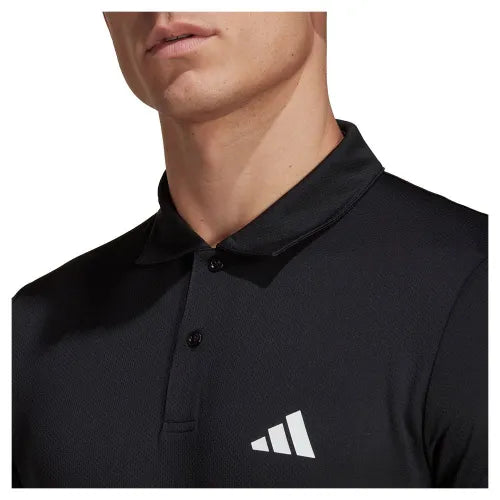 Camisa Polo Adidas Masculina Performance Essentials Piqué Preta