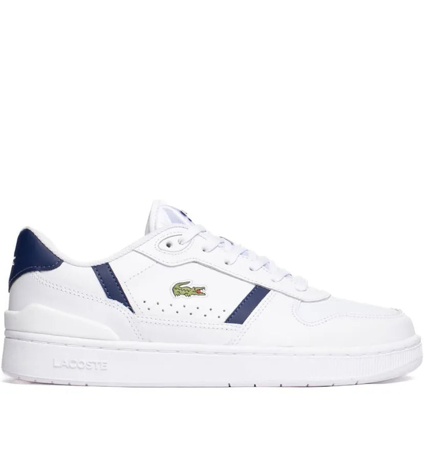 Tênis Lacoste T-Clip Set Branco com Listra Azul