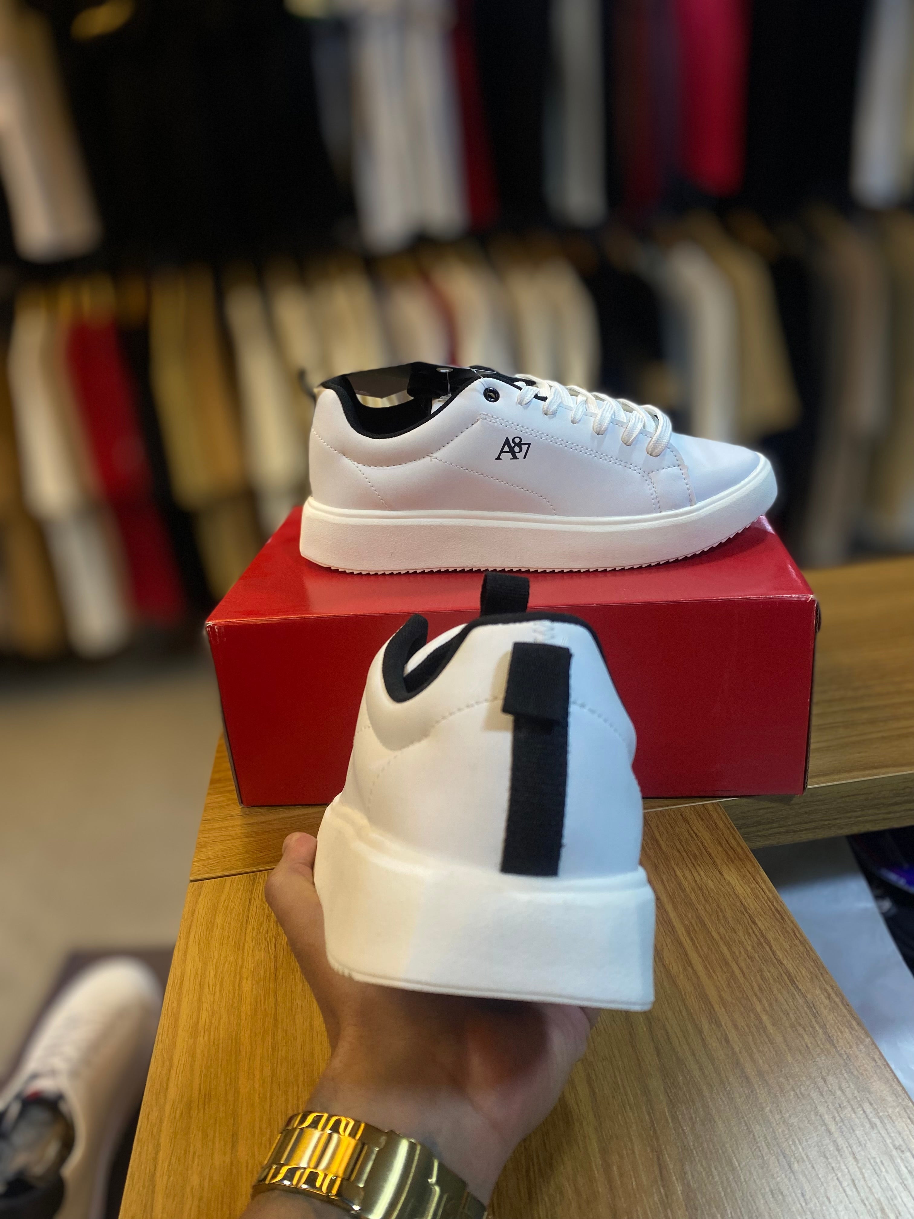 Tênis Casual Aéropostale A87 - Branco e Preto