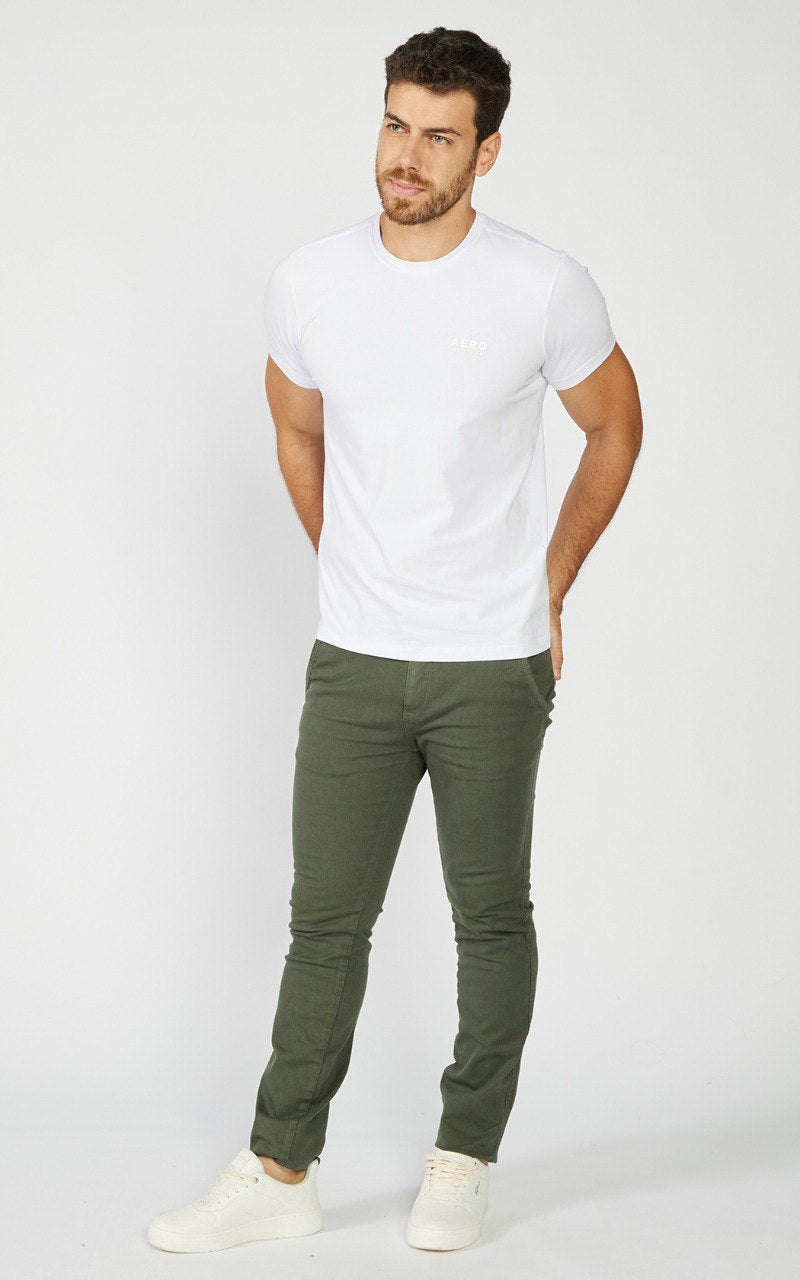 Camiseta Aéropostale de Algodão Supima com Mini Logo - Branca