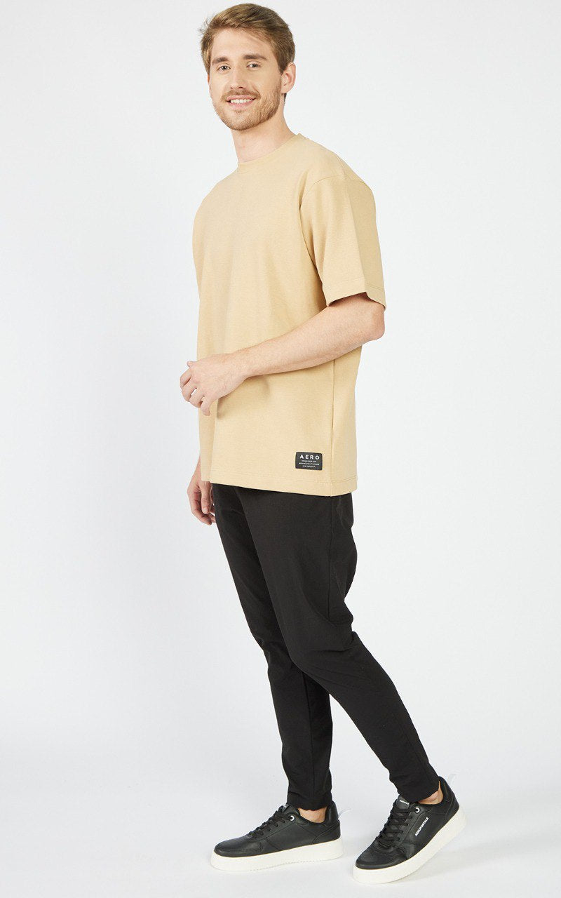 Camiseta Aéropostale Oversized em Tecido Surplus - Bege