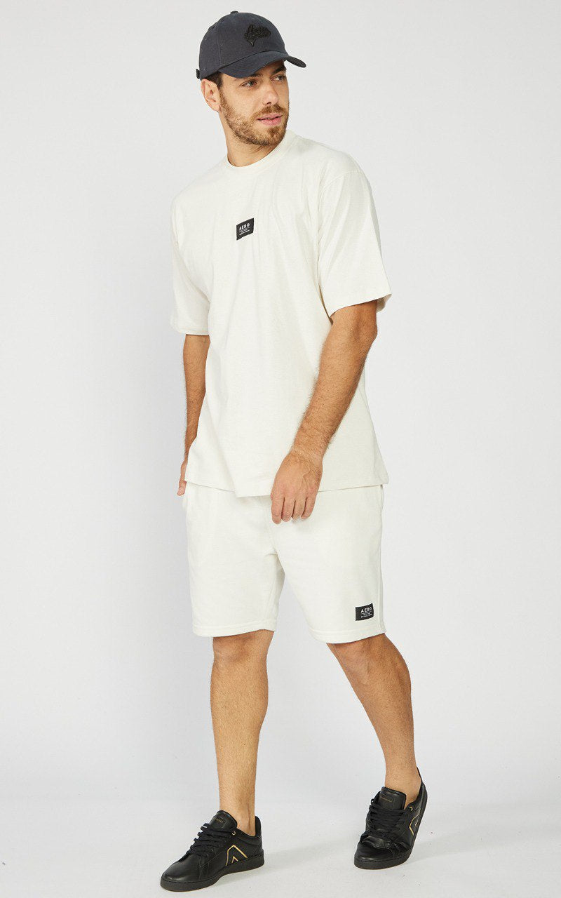 Conjunto Aéropostale Oversized com Bermuda de Moletom - Off White