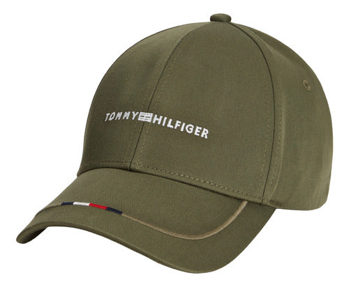 Boné Tommy Hilfiger com Logo e Detalhe na Aba - Verde Militar