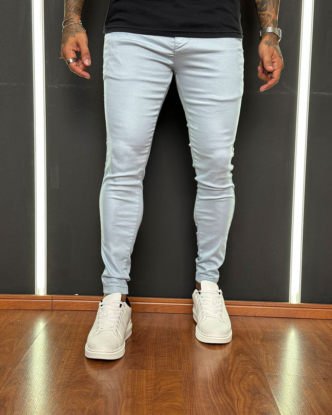 Calça de Alfaiataria Jay Jones Super Skinny - azul Claro/REF7042