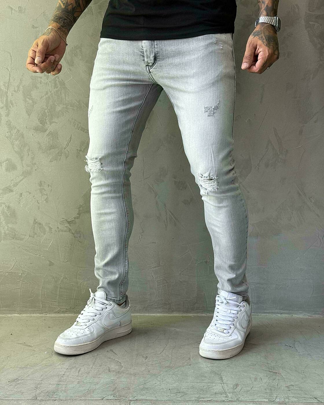 Calça Jeans Jay Jones Super Skinny Destroyed - Grafite/REF8009