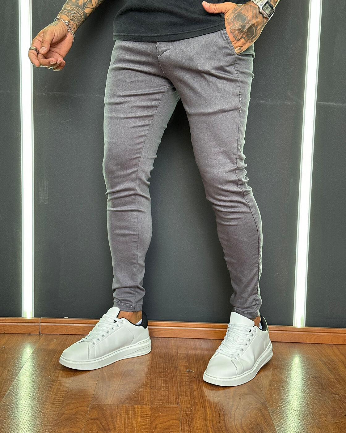 Calça de Alfaiataria Jay Jones Super Skinny - Grafite