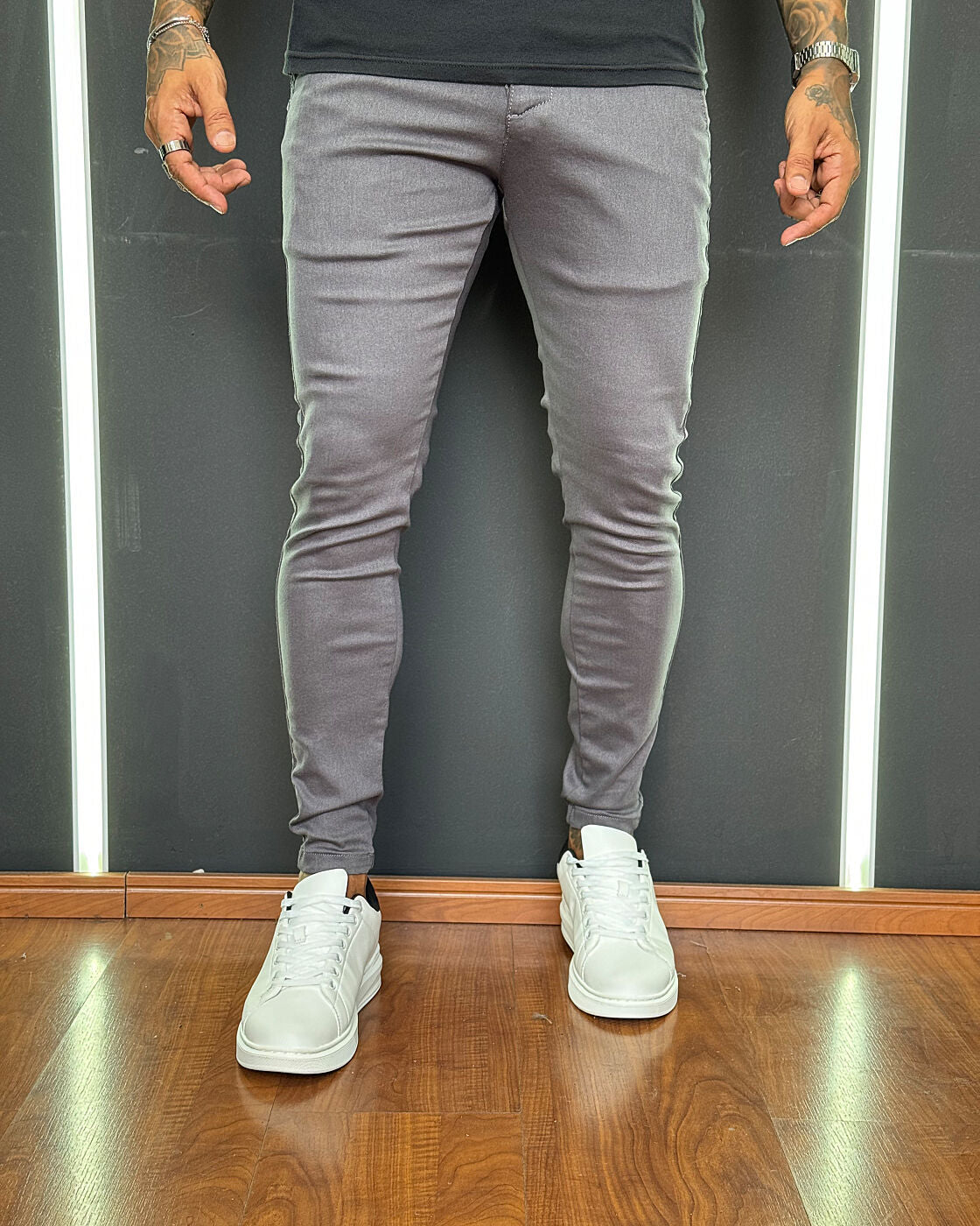 Calça de Alfaiataria Jay Jones Super Skinny - Grafite