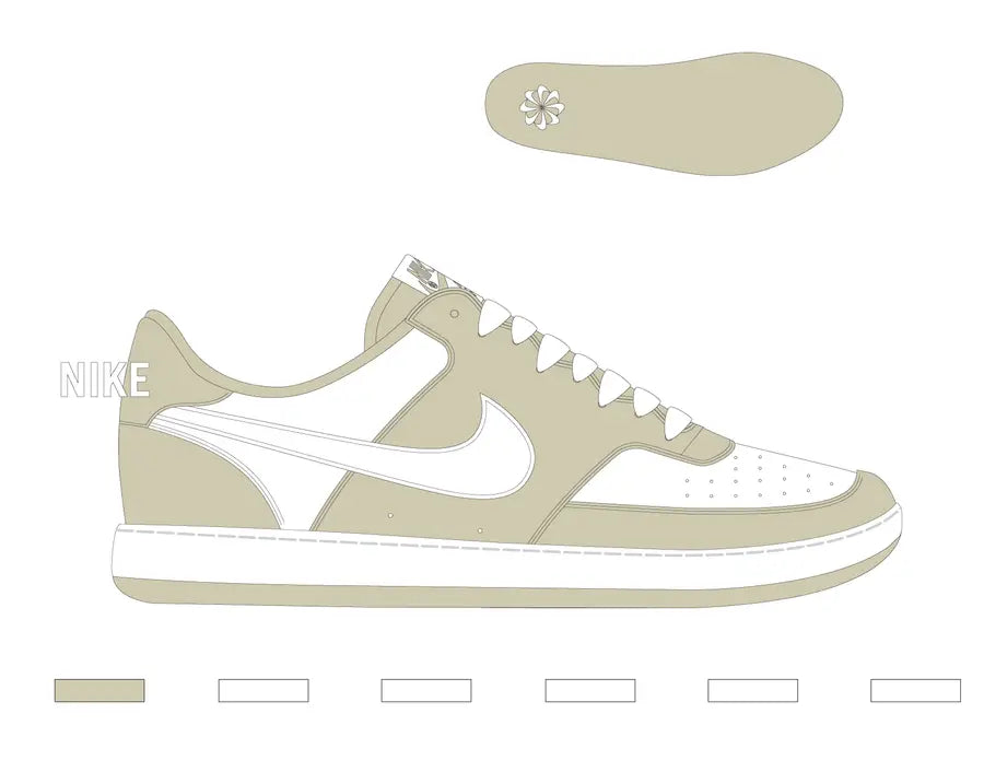 Tênis Nike Court Vision Low Next Nature - Branco/Creme
