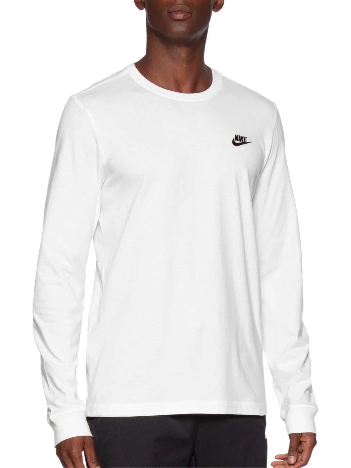 Camiseta Nike M NSW Club Tee Manga Longa - Branca
